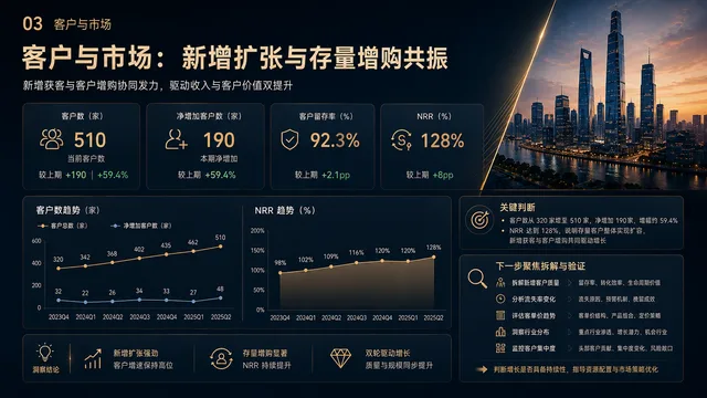客户与市场：新增扩张与存量增购共振